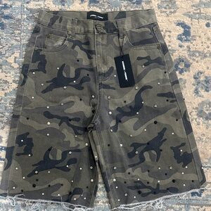 Camouflage Studded Men’s Shorts - Homme + Femme